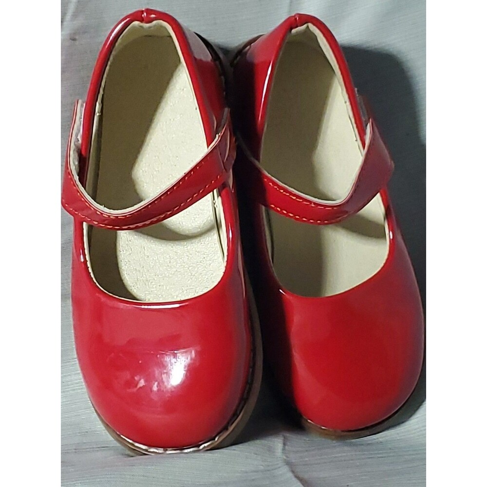 Girls Red Mary Jane Shoes (Size 27) - Hook/Loop/Valentines/Toddler/Unbranded‎